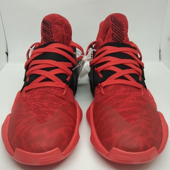 Adidas Harden Vol 4 Power Red Basketball Sneakers Shoes Men's Size 7 Red Black - Picture 3 of 8